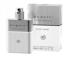 Sirowa BUGATTI Performance Sidabrinis Metal Vanduo toaletowa dla mężczyzn 100 ml