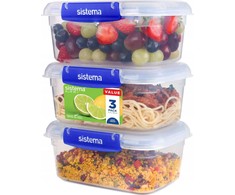 Sistema - Rectangle Klip it Plus 3pack 1L