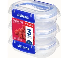 Sistema sistema Pojemniki do przechowywania komplektas KLIP IT PLUS 3 x 180 ml mėlyna