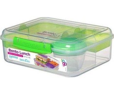 Sistema Bento To Go 1650ml: Dėžutė maistui su 5 skyreliais ir puodeliu