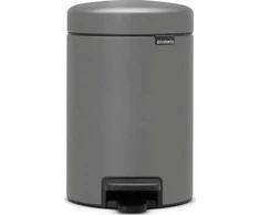 Brabantia Šiukšlių dėžė 3L su pamina NewIcon, mineral concrete pilkas