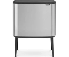 Šiukšlių dėžė Brabantia Bo Touch, 3 x 11 l, Matinė plieno spalvos