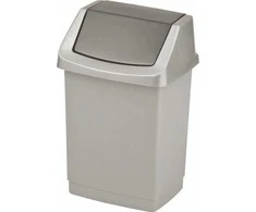 Šiukšliadėžė Curver, sidabro/pilka, 15 l, 235 x 235 x 438 mm