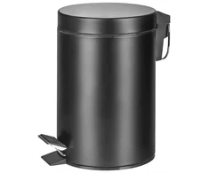 Šiukšliadėžė Donau Home su pedalu, lėtai užsidarantis dangtis, 3 l, juoda (45910311-05)
