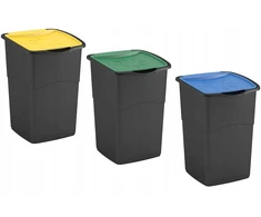 Keter CURVER ŠIUKŠLIADĖŽĖ „KORAL BIN” 47L /JUODA/ MIX 3vnt.