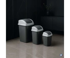 Šiukšliadėžė Maul kosz na śmieci 24 l Prostokątny Plastik Ciemny Pilka Baltas