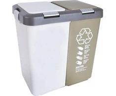 Orion Atliekų rūšiavimo šiukšliadėžė 2x20 l Baltai ruda