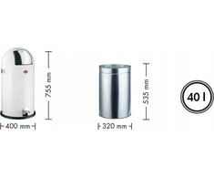 Šiukšliadėžė Wesco Šiukšliadėžė 40l KickBoy smėlio spalva WESCO