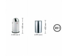 Wesco Šiukšliadėžė žalia 22l Pushboy Junior - Wesco