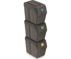 Prosperplast Šiukšliadėžių rinkinys 20l SORTIBOX 3 vnt.