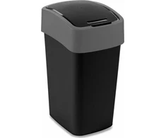 Šiukšliadėžė Curver Flip Bin, 25L, Juodai-sidabrinė, 229415