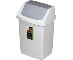 Šiukšliadėžė Curver, pilka, 15 l, 235 x 235 x 438 mm