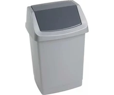 Šiukšliadėžė Curver, pilka, 9 l, 189 x 189 x 381 mm