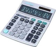 Kalkulator Donau Tech K-DT4129 12 cyfr 210x154x37mm metalowy sidabrinė
