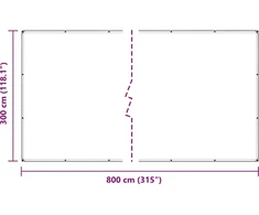 Skaidrus brezentas su kilpomis 3x8 m PVC