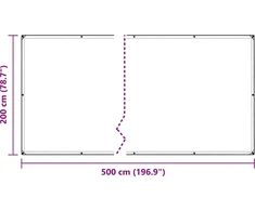 Skaidrus brezentas su kilpomis 2x5 m PVC