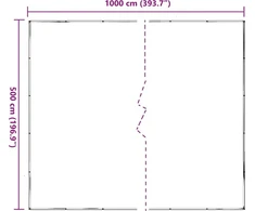 Skaidrus brezentas su ąselėmis 5x10 m Polietilenas
