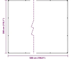 Skaidrus brezentas su kilpomis 3x5 m PVC