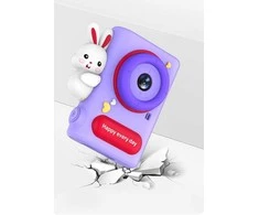 Skaitmeninis fotoaparatas 40mp HD kameros objektyvas asmenukėms vaikams MP3 žaidimai / Xrec H05 / Violetinė Rabbit