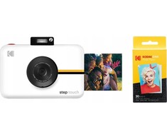 KODAK STEP TOUCH + Įdėklų pakuotė 20 nuotraukų - balta
