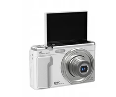 Skaitmeninis fotoaparatas Xrec Aparat Skaitmeninis C89 64mp 4k 10x zoom optyczny sukamasis ekran Lcd 3,2" Baltas