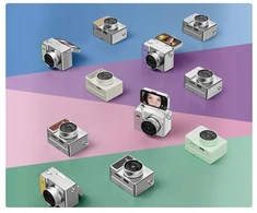 Skaitmeninis fotoaparatas Xrec Mini Fotoaparatas Kamera Retro Video 2k Pakabukas Raktų pakabukas Sukamas Ekranas / Xrec X7 / Rožinė - Pilka