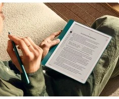 Amazon El. knyga „Kindle Scribe“ – 2024 m. išleidimas, 10,2 colio ekranas su akinimo efektu, 32 GB „Wi-Fi“ (be užrakinimo ekrano reklamų) ir aukščiausios kokybės volframo rašikliu.