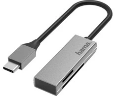 Hama SD kortelių skaitytuvas/MicroSD, USB-C, slim