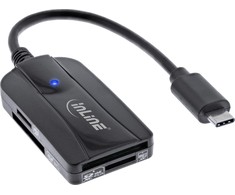 Skaitytuvas InLine® kortelių skaitytuvas USB 3.1 USB-C, suderinamas su SD/SDHC/SDXC, Micro SD, UHS-II