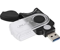 Skaitytojas InLine ® Mobilus kortelių skaitytuvas USB 3.0, skirtas SD / SDHC / SDXC, Micro SD