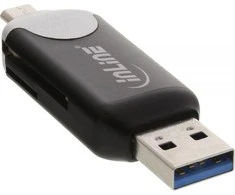 Skaitytuvas InLine USB 3.0 &amp; Micro USB 2.0 dviguba sąsaja (66779C)