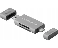 Atminties kortelių skaitytuvas - JJC CR UTC5AC 3-Port SD/NM Reader 90MB/s Pilkas