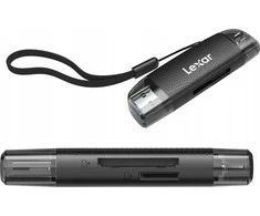 „Lexar“ kortelių skaitytuvas su dviem lizdais USB-A/C (LRW310X) Palaiko „Micro SD“ ir SD korteles (USB 3.1)