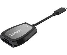 Lexar Pro USB-C dviejų lizdų skaitytuvas