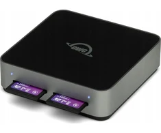 Skaitytuvas OWC Atlas Dual SD kortelių skaitytuvas: USB-C dviejų lizdų SDXC UHS-II kortelių skaitytuvas