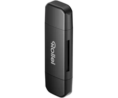 Skaitytuvas Rollei czytnik kart USB 3.0 Type-A/Type-C Juodas (25100)