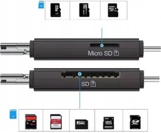 Skaitytuvas Skaitytuvas kart USB + USB TypeC + SD/ MICRO SD