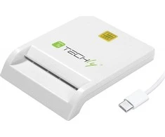 Skaitytojas Techly Techly Smart Card USB-C kontaktų kortelių skaitytuvas