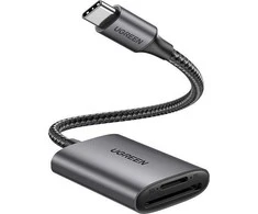 USB-C kortelių skaitytuvas, UGREEN CM401 (pilka)