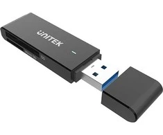 UNITEK Y-9327A kortelių skaitytuvas USB 3.2 Gen 1 (3.1 Gen 1) Type-A Juodas