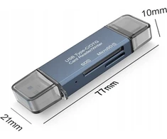 Skaitytuvas Zenwire Skaitytuvas Kart Pamięci SD USB 3.0 USB-C Adapteris 4w1 SD + MICRO SD TF 5 Gb/s do 2TB