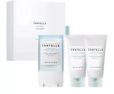 Skin1004 Madagascar Centella Hyalu-Cica Sunsational rinkinys (apsauginis pieštukas nuo saulės SPF 50, 20 ml + serumas veidui SPF 50, 15 ml + serumas veidui SPF 50, 15 ml)