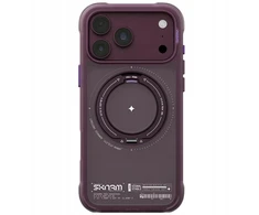 Dėklas Skinarma Atlas MagSafe + besisukantis stovas, skirtas iPhone 18 Pro Max / 17 Pro Max, bordo spalvos