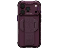 Dėklas Skinarma Helio CE Grip Stand, skirtas iPhone 18 Pro / 17 Pro, bordo spalvos