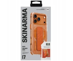 „Skinarma Helio“ dėklas, skirtas „iPhone 17 Pro Max“, magnetinis įkrovimas ir laikiklis, oranžinis