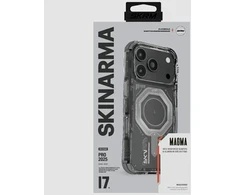 Skinarma „Magma“ dėklas, skirtas „iPhone 17 Pro“, magnetinis įkrovimas, grafito spalvos