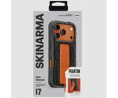 Skinarma Phantom dėklas, skirtas iPhone 17 Pro, magnetinis įkrovimas ir laikiklis, alyvuogių spalvos
