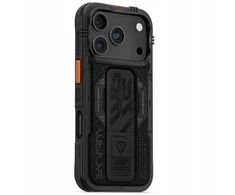 Skinarma „Phantom“ dėklas, skirtas „iPhone 17 Pro“, magnetinis įkrovimas ir laikiklis, juodas