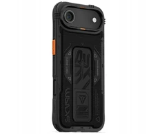 „Skinarma Phantom“ dėklas, skirtas „iPhone 17 Air“ magnetiniam įkrovimui ir laikiklio laikikliui, juodas