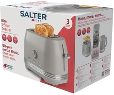 Skrudintuvas Salter Skrudintuvas 2 riekutėms Salter RISE 800W Krepšelis bandelėms Dėklas trupiniams Platus